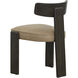 Horton Dark Brown / Sahara Sand Leather Dining Chair, Set Of 2